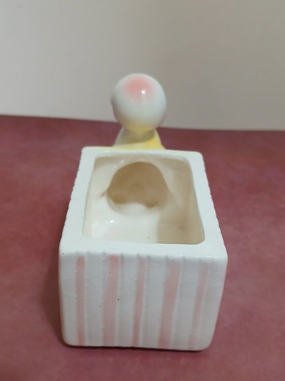 Mid-Century Planter/Trinket Dish-Duck Pulling a Wagon-Pastel Colors - Picture 6 of 7